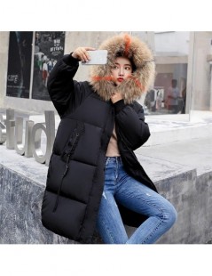 New 2018 Big Fur Collar Winter Jacket Women Parka Cotton Warm Down Parkas Hooded Coat Woman Clothes Plus Size chamarras de m...