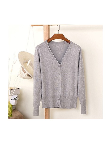 new Sweater Women Cardigan Knitted Sweater Coat Crochet Female Casual V-Neck Woman Cardigans Top poncho pull femme LX888 - l...