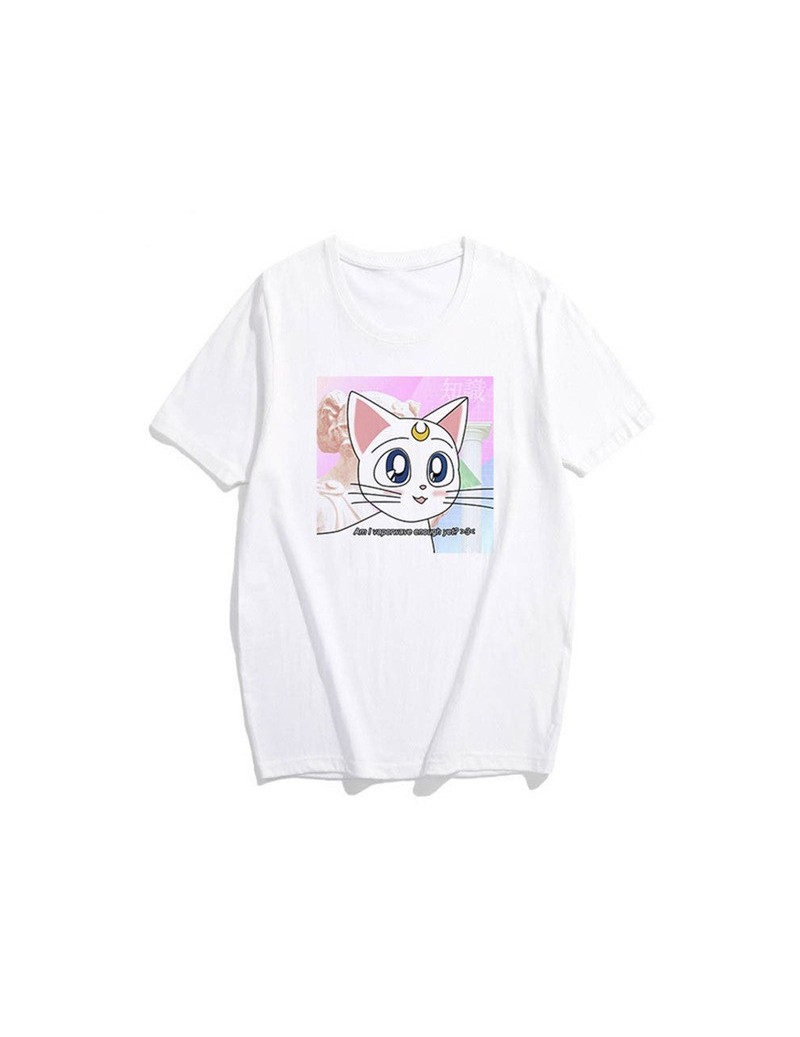 Kawaii Sailor Moon Shirt Summer clothes Women Harajuku Cartoon Short Sleeve Funny T-Shirt - 556 - 5B111143390942-4