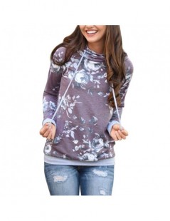 Hoodies & Sweatshirts Floral Print Hoodie Women Jumper 2019 Autumn Winter Hooded Sweatshirt Fashion Long Sleeve Pullover Trac...