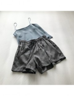 Shorts Summer Casual Cupro Women Shorts High Waist Drawstring Female Hotpants - Gray - 4O4134049096-2 $12.73