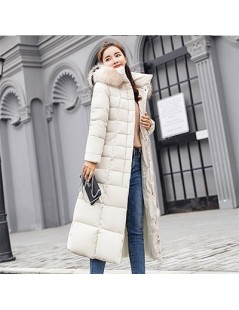 Parkas Padded Warm Down Jackets Womens Winter Plus Size Long Quilted Black Hooded Fur Coat Jacket 2018 Parkas for Women WP013...