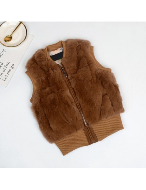 Parkas Winter Women Genuine Rabbit Fur Coat Kid Fashion Natural Rabbit Fur Outerwear Real Rabbit Fur Jacket For Children - 1 ...