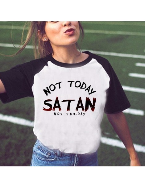 T-Shirts Funny Halloween Shirt Satan Vintage Women Tshirt Let's Summon Demons Graphic Tees Tops Harajuku Summer Tumblr T Shir...