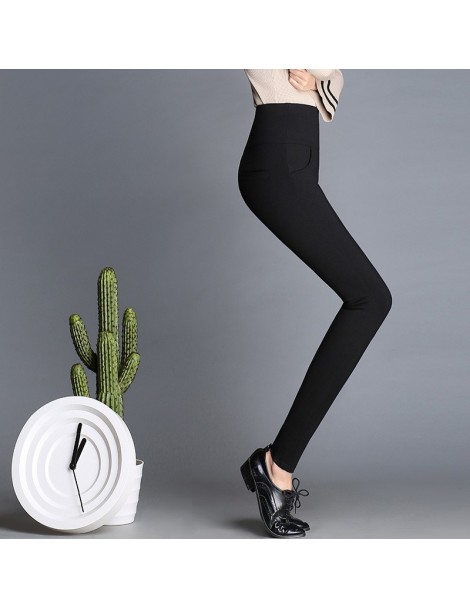 Pants & Capris Women Pencil Pants Plus Size Leggings Autumn S~5XL 6XL Female Stretch High Waist Casual Bodycon Slim Trousers ...