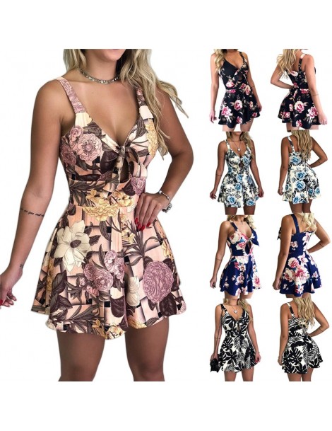 Rompers Summer Print Playsuits Women Jumpsuit Woman Rompers Womens Jumpsuit Bodysuits Clothes Casual V-neck Jumpsuits Overall...