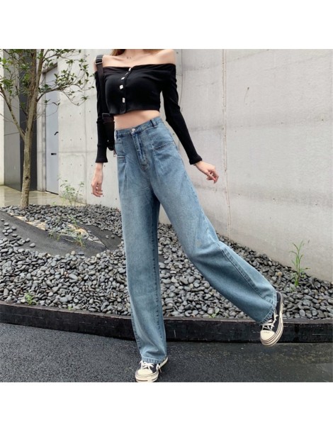 Jeans 2019 Women Feminine Jean Straight Fresh All Match Casual Slender Loose Large Size Denim Full Length High Quality Pants ...