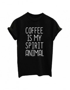 T-Shirts coffee is my spirit animal Print Women tshirt Cotton Casual Funny t shirts For Lady Top Tee Hipster Drop Ship Tumblr...