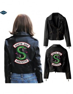 Jackets New 2019 Riverdale PU Printed Logo Southside Riverdale Serpents Jackets Women Riverdale Serpent Streetwear Leather Ja...