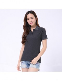 Polo Shirts Women Summer Short Sleeve Polo Shirt Cotton Solid Color POLO Turn -down Collar Button Soft Casual Sport Work Offi...