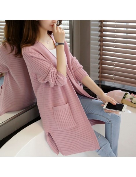 Cardigans Cheap wholesale 2018 new autumn winter Hot selling women's fashion casual warm nice Sweater L594 - Pink - 493031593...