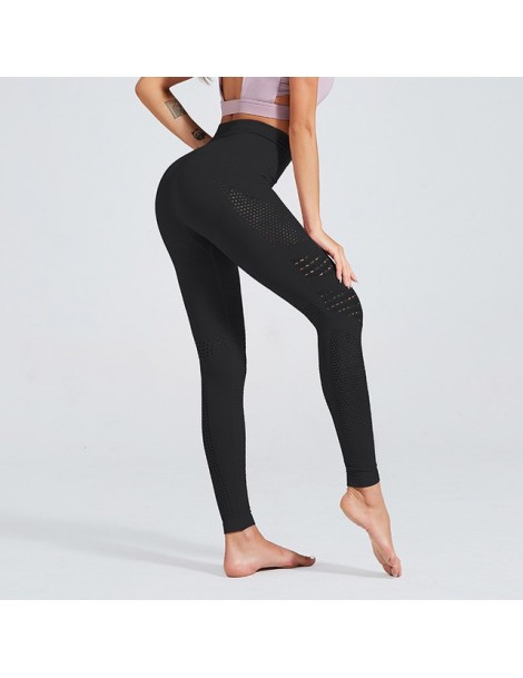 Leggings Sexy High Waist Gym Seamless Leggings Sports Women Fitness Quick-Drying Pants Hollow Breathable Workout Running Legg...