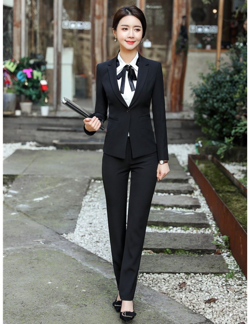 Pant Suits Formal Black Blazer Women Business Suits with Pant and Jacket Set Ladies Work Wear Office Uniform Designs Syles - ...
