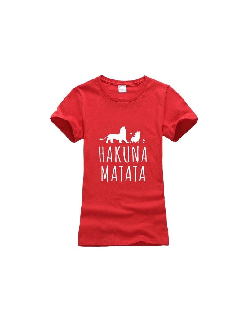 T-Shirts 2017 Hakuna Matata letter print Tee shirt Homme Summer Women Short Sleeve t shirt Plus Size women casual 100% Cotton...
