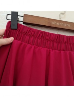 Skirts 2019 Bohemia Long Skirts Women Stretch High Waist Solid Chiffon A-Line Skirt Casual Pleated Maxi Skirt Faldas Saias St...