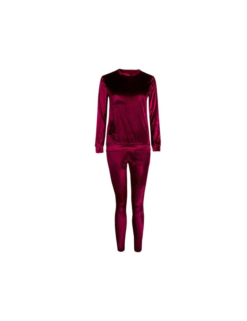 2018 Autumn Spring Plus Size Set Velvet Hoodies + Long Pants 2 Pieces Female Set Casual Tracksuit Velour Fashion Sportswear ...
