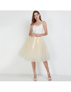 Skirts 6 Layers Fashion Tutu Tulle Skirt Knee Length Pleated Skirts Womens Wedding skirt Lolita Petticoat Saia Faldas Jupe - ...