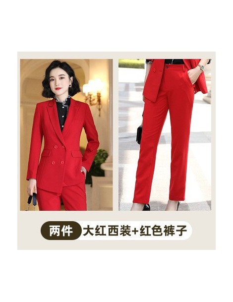 Pant Suits Autumn Women's Suit 2019 New Fashion Two-piece Professional Wear Casual Korean Version of The Suit Jacket Wide-leg...