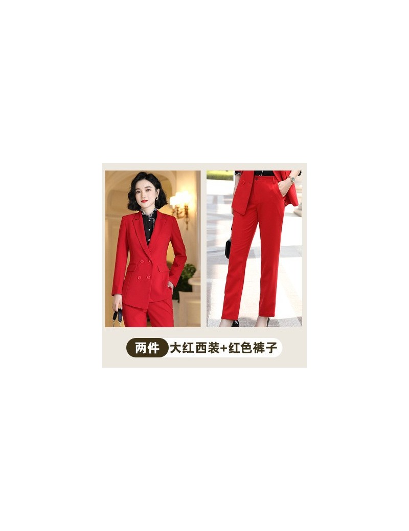 Pant Suits Autumn Women's Suit 2019 New Fashion Two-piece Professional Wear Casual Korean Version of The Suit Jacket Wide-leg...