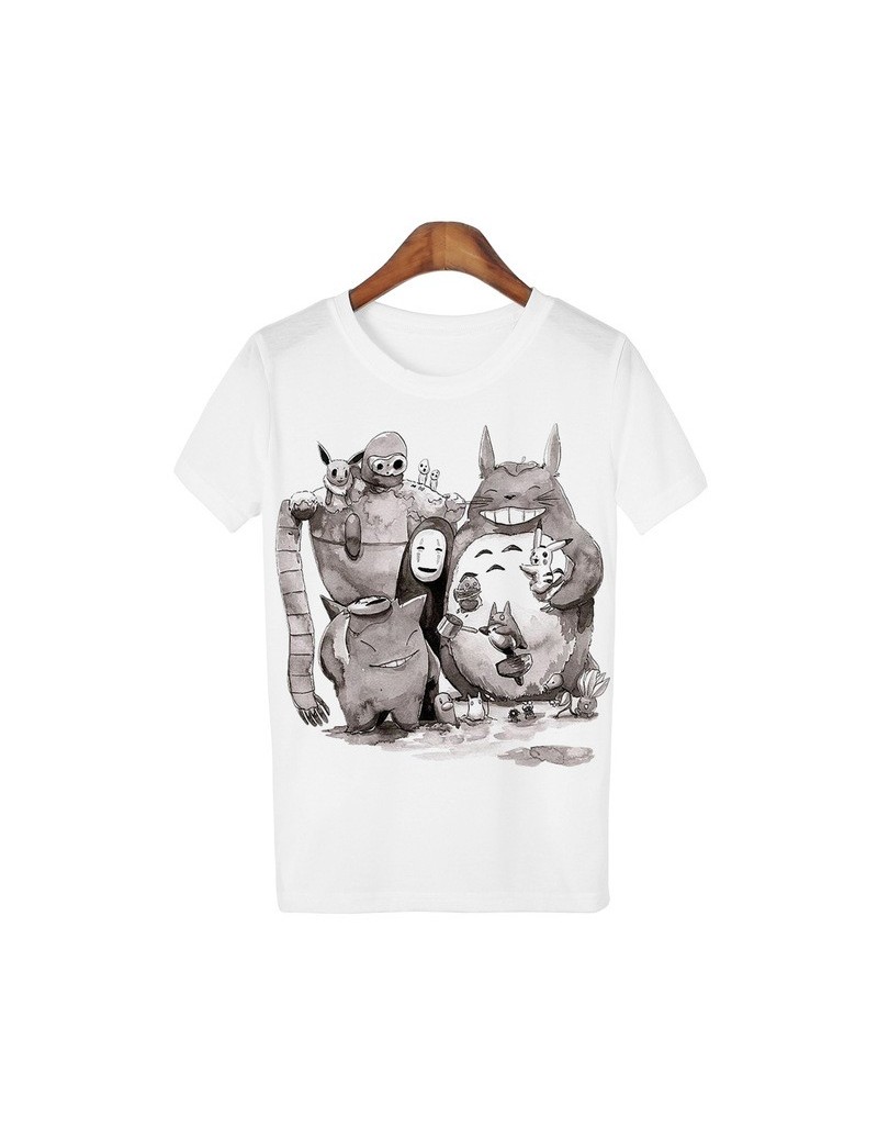 T-Shirts New Cute Totoro T shirt Women Cartoon 3D Harajuku Casual Tops Tees Blusa Plus Size O Neck T-shirt camisetas G - F10 ...