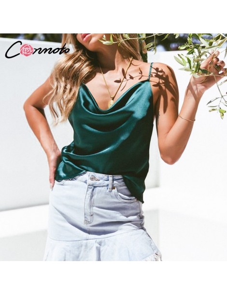Camis Club Satin Women Solid Camis Top Spaghetti Strap Summer Camis Shirts Backless Solid Sexy Casual Basic Tops Plus Size - ...