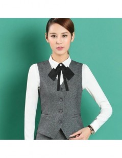 Skirt Suits High quality women stripe vest new arrives autumn clothes for office ladies fashion plus size work wear - Navy bl...