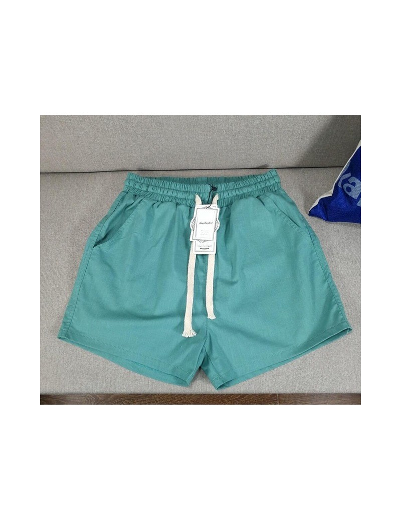 Shorts New Summer Drawstring Loose Solid Shorts Female Plus Size M-5XL 6XL 7XL Mid Casual Shorts Autumn Women Comfortable Sho...