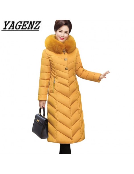 Parkas Middle-aged Women Winter Hooded Jacket Parka Long Outerwear Large size Loose Windproof Down cotton Jacket Warm Thick C...