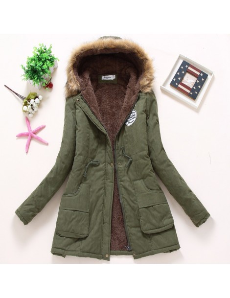 Down Coats new winter military coats women cotton wadded hooded jacket medium-long casual parka thickness plus size XXXL quil...