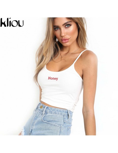 Camis 2017 Women's Fashion New Strappy Embroidery Letter Tank Tops Bustier Vest Crop Top Bralette Women Sexy Casual Clothes -...