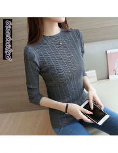 Pullovers 2019 Women Stretch Knit Undershirt Turtleneck Solid Sweater Knitted Wear Knitting Slim Pullovers - White - 48386399...