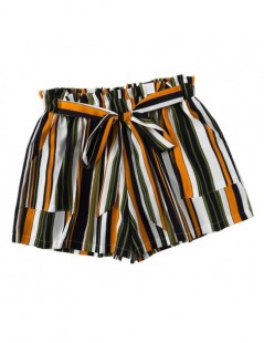 Shorts shorts Women Sexy Shorts Stripe Bandage High Waist Short Pants Casual Shorts clothing Curvy Stretch hot sale 9502 - Gr...