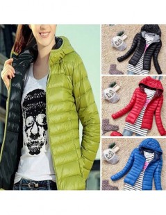 Parkas 2018 Long Sleeve Solid Parkas Coat Women Autumn Winter Hooded Warm Zipper Coats - as picture - 4C3062914156-4 $11.82