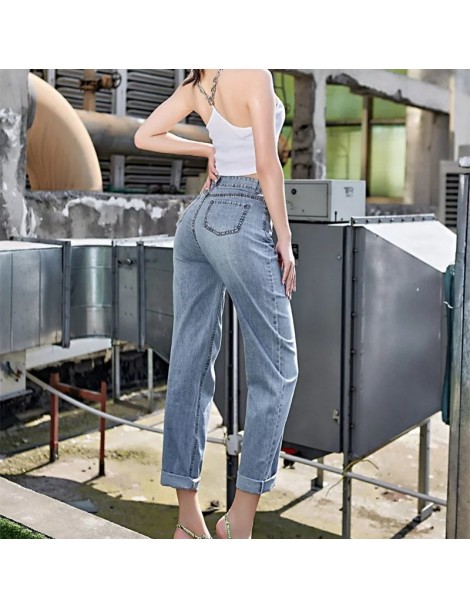 Jeans Fashion Women 2019 Autumn New Loose Straight Jeans European American Retro High Waist Denim Pants Casual Solid Trousers...