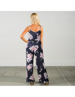 Jumpsuits Vintage Female Spaghetti Strap Jumpsuits Casual Off Shoulder Sexy Loose Rompers 2019 New Summer Women Floral Print ...