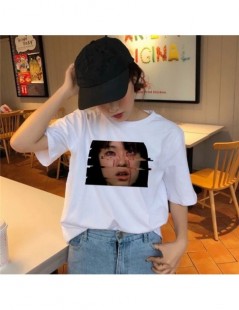 T-Shirts grunge aesthetic t shirt female korean tee shirts Summer top 90s Casual Graphic 2019 O-Neck Tumblr Grunge women girl...
