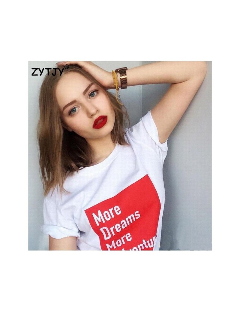 more dreams more adventures red Women tshirt Cotton Casual Funny t shirt For Lady Girl Top Tee Hipster Tumblr Drop Ship Z-10...