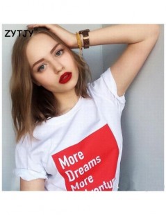 T-Shirts more dreams more adventures red Women tshirt Cotton Casual Funny t shirt For Lady Girl Top Tee Hipster Tumblr Drop S...