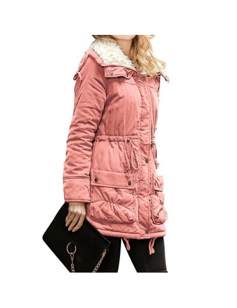Parkas 2018 New Parkas Female Women Long Winter Coat Thickening Cotton Faux Fur Slim Fit Jacket Fashion Tops Warm Women Outwe...