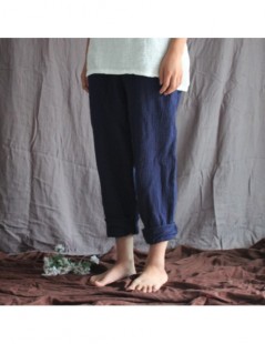 Pants & Capris New 2018 Spring Autumn Women Loose Harem Pants Solid Color Elastic Waist Linen Cotton Casual Trousers For Fema...