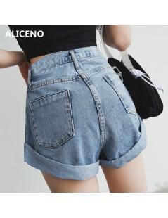 Shorts New 2019 Summer High Waist Loose Flanged A-Line Style Jeans Shorts 5colors Womens Vintage Short Shorts Plus Size S-XL ...