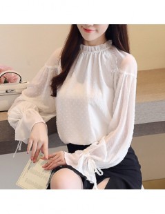 Blouses & Shirts New Fashion Woman Blouses 2018 White Long Sleeve Chiffon Women's Shirt Loose Solid Pink Lantern Sleeve Blusa...