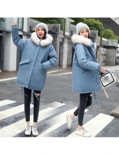 Parkas women long jacket Parkas cotton padded jacket Fashion Fur Collar Winter Jacket for Women Warm Hooded Female winter Coa...