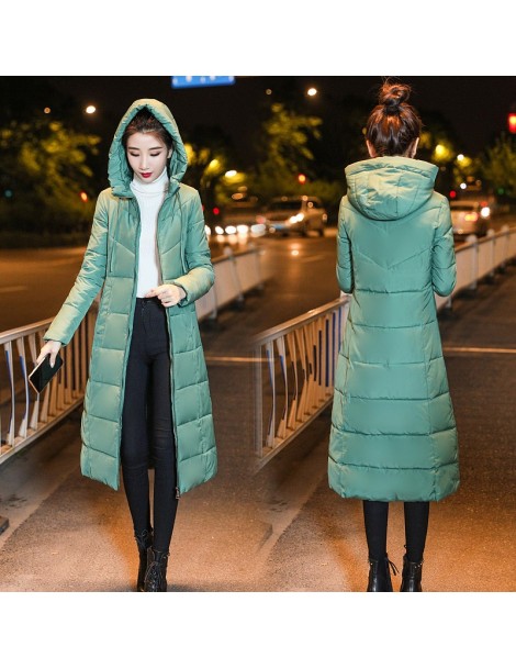 Parkas Woman Winter Jacket Coat 2019 Fashion Cotton Padded Jacket X-Long Style Hood Slim Parkas Plus Size Thicken Female Oute...
