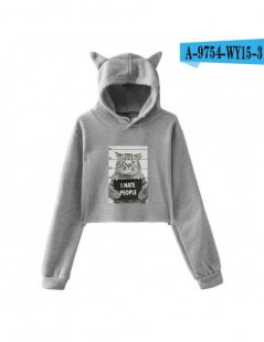 Hoodies & Sweatshirts New K-pop sexy cat ears hoodie sweatshirt I Hate People trend street sweatshirt new cute cat ears ladie...