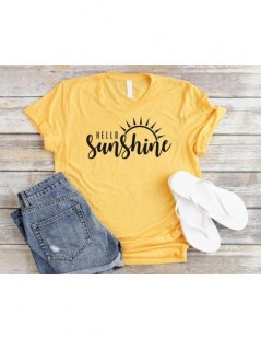 T-Shirts Hello Sunshine Women tshirt Cotton Casual Funny t shirt Gift For Lady Yong Girl Top Tee Drop Ship S-796 - Pink - 474...