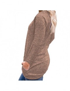 New Basic T Shirt Winter Autumn Women T-Shirts O-Neck Long Sleeve Top Casual Buttons Pockets Bottoming Tee Shirt Plus Size G...