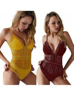 Bodysuits Sexy Women Spaghetti Strap Hollow Out Bodysuit Summer Casual Sheer Off Shoulder Jumpsuit Romper Body Top Clothes Fe...
