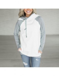 Hoodies & Sweatshirts New Hot Women Autumn Hoodies Zipper Long Sleeves Patchwork Pullover Slim Fit Casual Coat YAA99 - Light ...