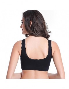 Camis Women Lace Seamless Sexy Sport Fitness Vest Bra Cross Side Buckle Wireless Padded Cross Top Posture Corrector Lift Up B...
